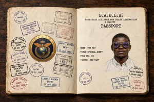 S.A.B.L.E. passport of Special Agent "The Fly," issued January 1987.